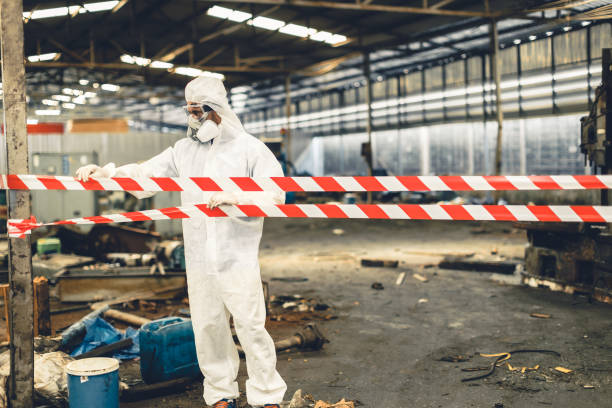 Professional Biohazard technician working in Bay Shore, NY